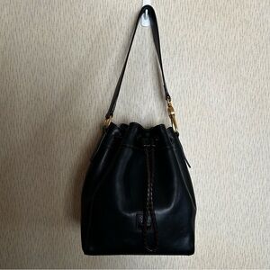 Dooney & Bourke Hattie Drawstring Florentine Leather Handbag Black